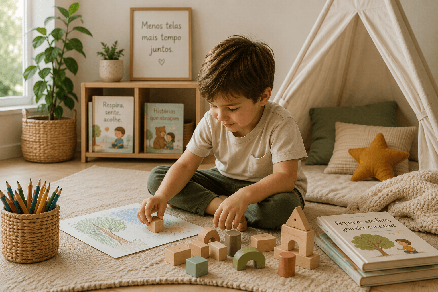 Criança brincando ao ar livre